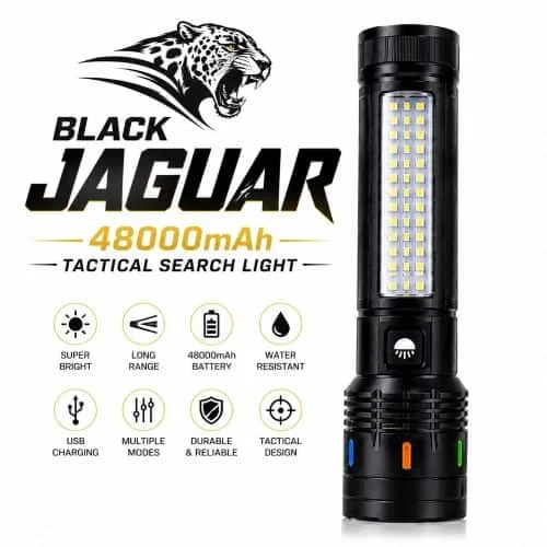 BLACK JAGUAR 48000mAh Tactical Search Light Original BD 4 - AuraCart