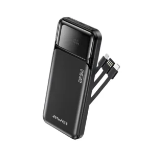 Awei PA-91 10000mah 22.5W Fast Charging Power Bank with Built‑in Cable Price in Bangladesh - AuraCart