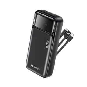 Awei PA-93 20000mah 22.5W Fast Charging Power Bank with Built‑in Cable Price in Bangladesh - AuraCart