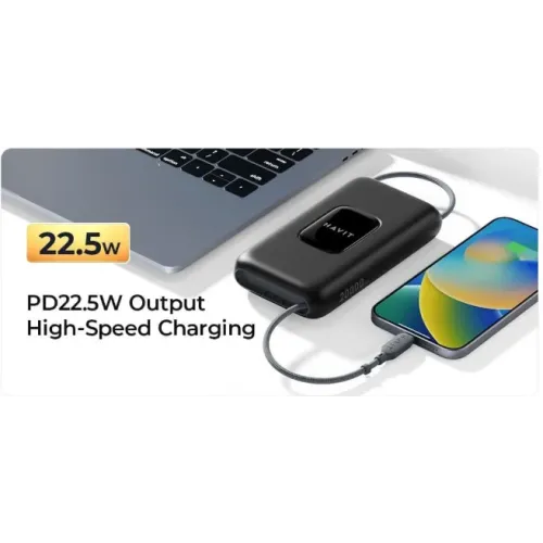 Havit PB35 20000mAh Power Bank with Type C Cable Original BD 3 - AuraCart