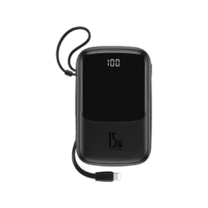Baseus Qpow BS-P1001L 15W 10000mAh Power Bank with Lightning Cable Price in Bangladesh - AuraCart