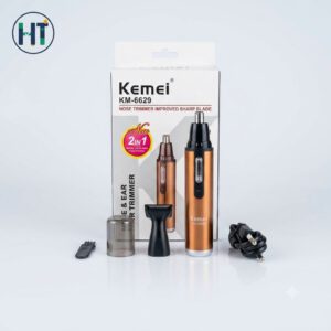 Kemei KM-6629 2-in-1 Rechargeable Nose & Ear Hair Trimmer Price in Bangladesh - AuraCart