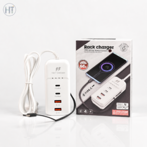 Rack Charger Anti-Static Power Socket – 4USB + Type-C Fast Charger Price in Bangladesh - AuraCart