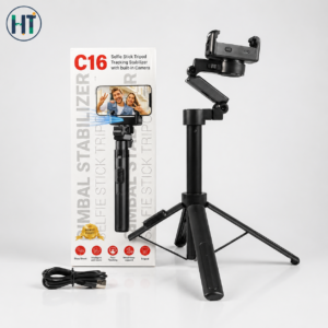 C16 Selfie Stick Tripod – AI Face Tracking Gimbal Stabilizer with Remote Price in Bangladesh - AuraCart