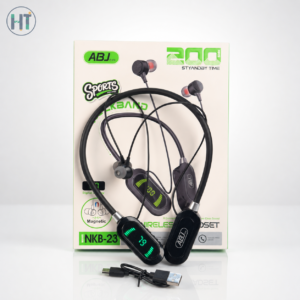 ABJ NKB-23 Wireless Magnetic Neckband – Bluetooth 5.3 Extra Bass Earphone 200H Price in Bangladesh - AuraCart